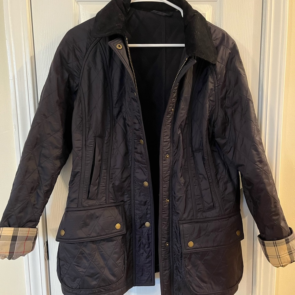 Barbour Quilted Black Utility Jacket